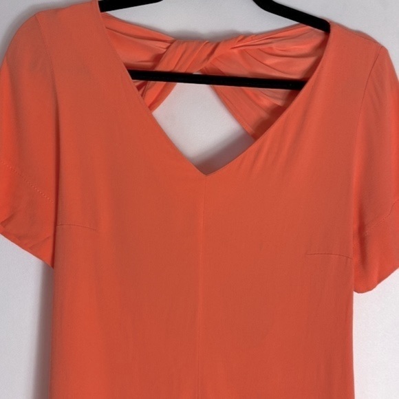 Sandro orange open back sheath dress small - Picture 2 of 7